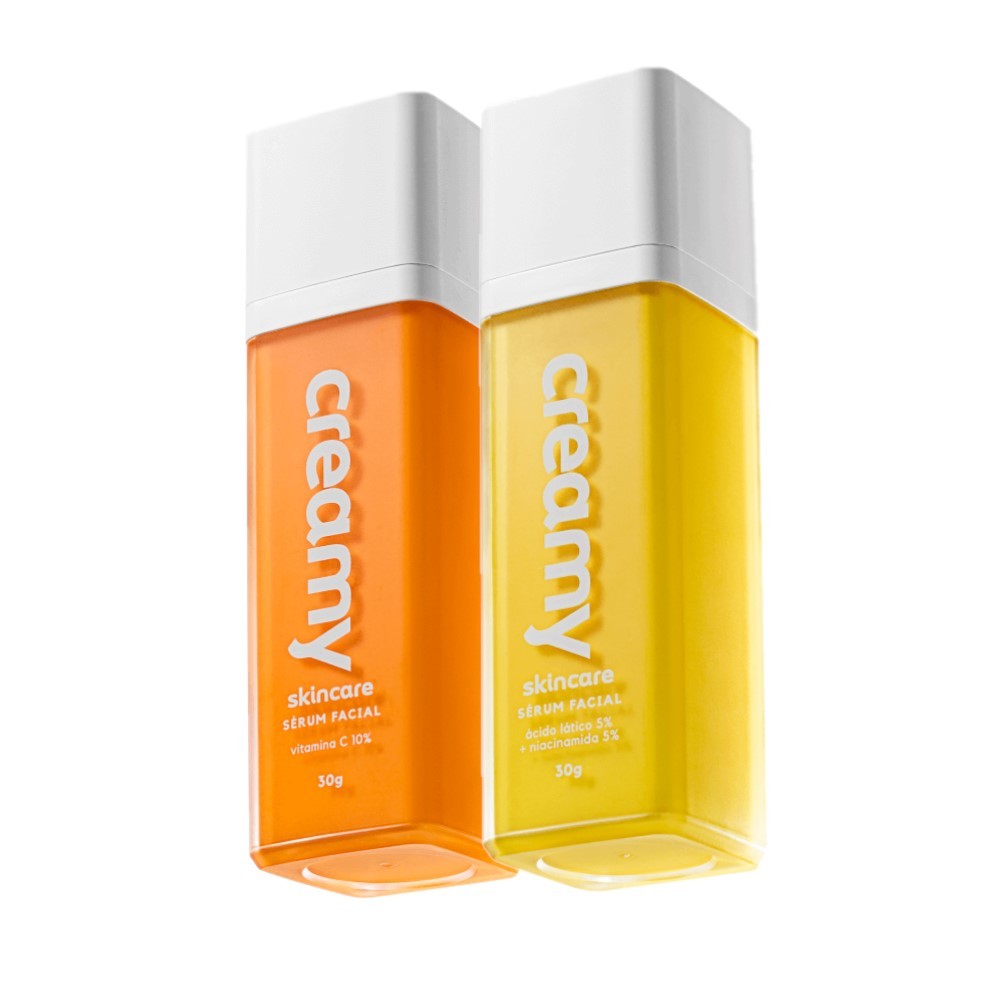 Kit Creamy Skincare Vitamina C Lático (2 produtos) em Oferta na Shopee