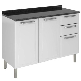Balcão Cozinha Itatiaia Tarsila 3 Portas 2 Gavetas Branco IG3G2-120 em Oferta na Shopee
