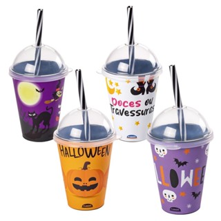 Copo Shake Halloween Dia das Bruxas Sortido 1 Peça Plasútil em Oferta na Shopee