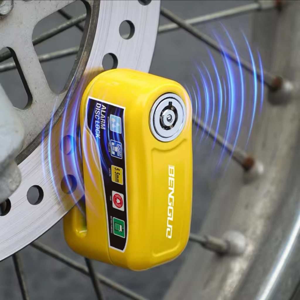 Trava De Disco Cadeado Tranca Moto Antifurto Com Alarme Sonoro Ou Sem Alarme - Cores Aleat...