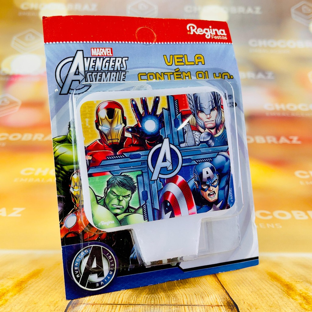 VELA  ANIVERSARIO FESTA AVENGERS VINGADORES REGINA em Oferta na Shopee