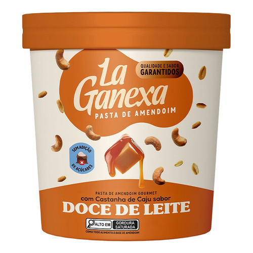 Pasta Amendoim Doce De Leite Castanha De Caju 1kg La Ganexa