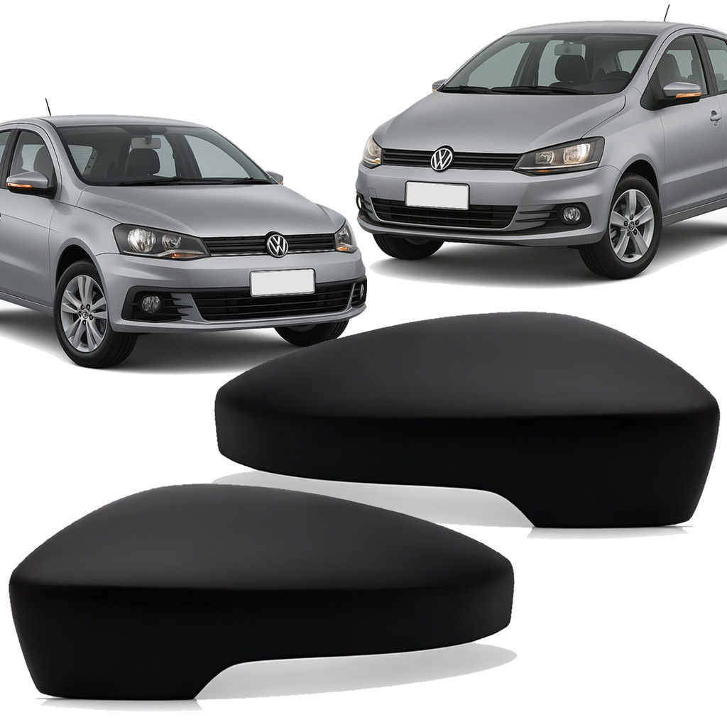 Capa Retrovisor Preto Com Furo Seta Gol G6 2012 a 2016 Fox 2010 a 2021