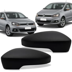 Capa Retrovisor Preto Com Furo Seta Gol G6 2012 a 2016 Fox 2010 a 2021