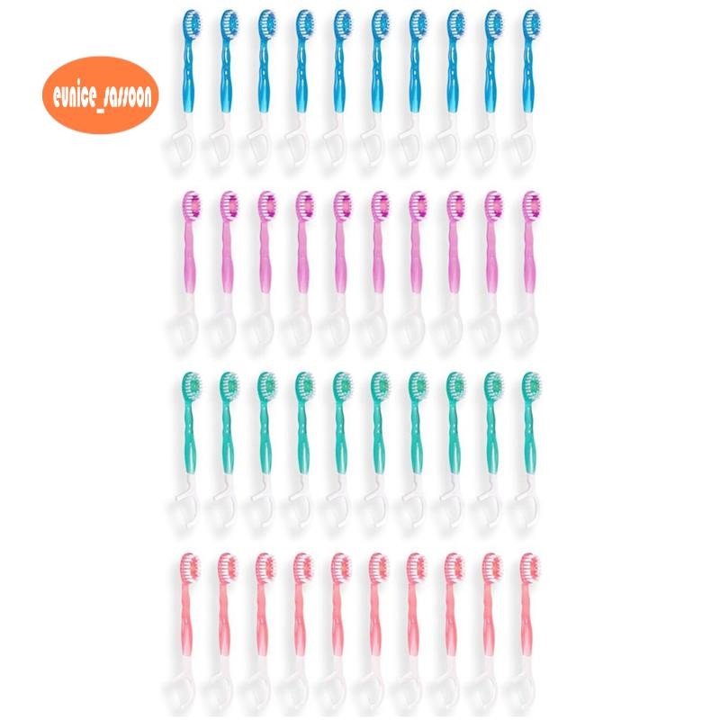 Mini Escovas De Dente Descartáveis Para Viagem Com 40 Unidades-Função 5 Em 1 , Data De Portátil Embalada Individualmente