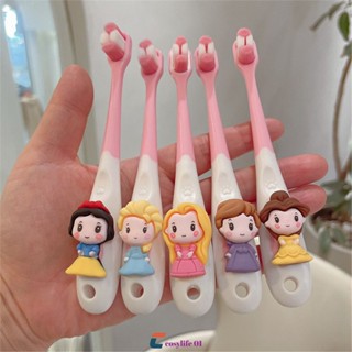 Escova De Dentes Infantil Princesa Elsa Branca De Neve Anime Criativo Desenho Animado Bonito Protetor Bucal em Oferta na Shopee