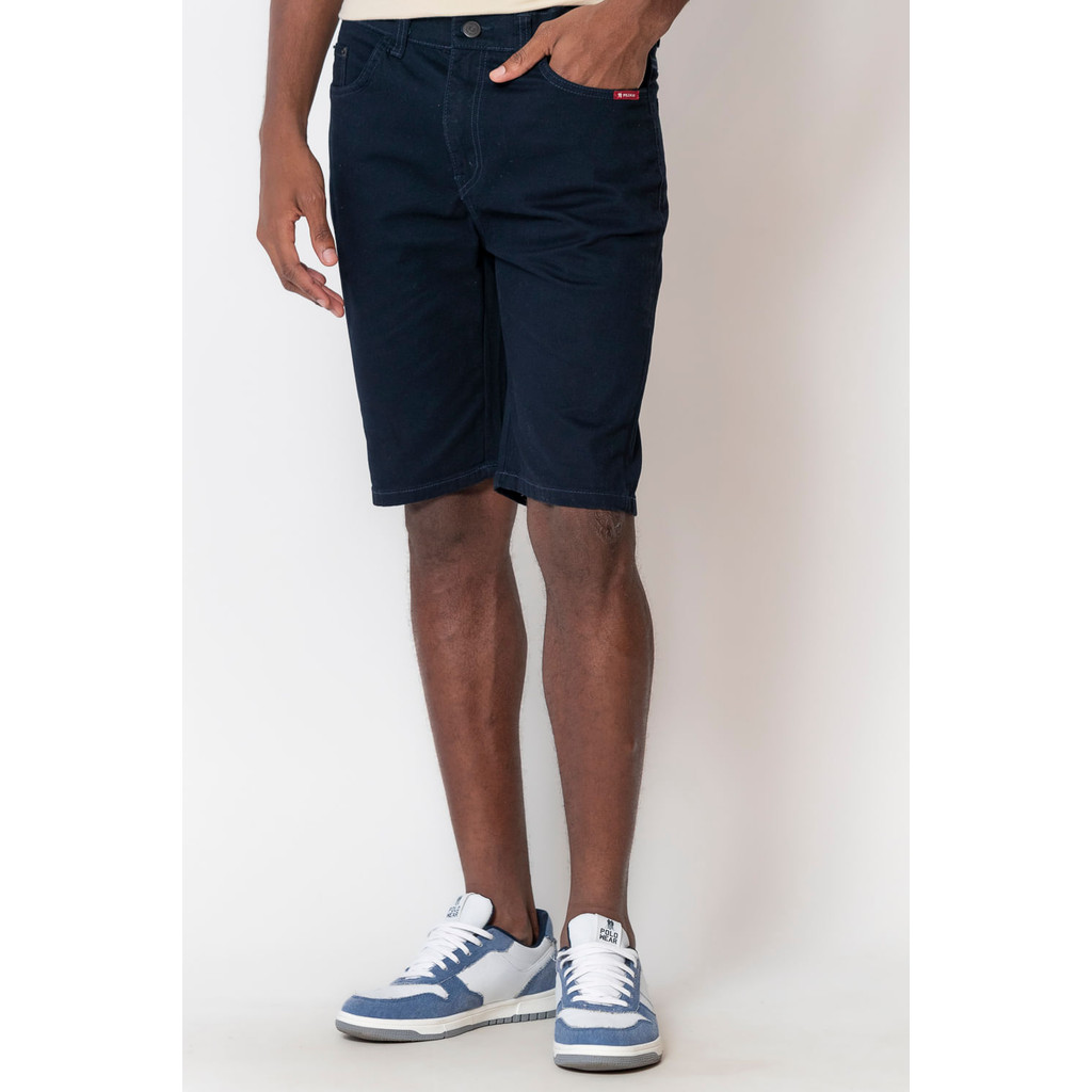 Bermuda Masculina Sarja Básica Polo Wear Azul Escuro - Men Clothes