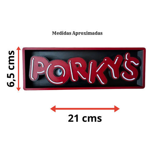 Porky's Comédia Placa 3d Decoração Home Theater Cinema