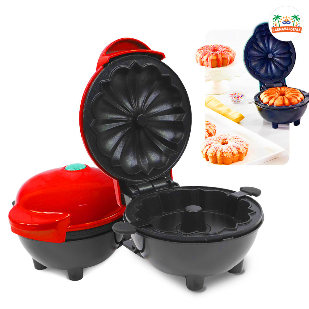 Mini Máquina de Bolo e Pipoca sem Óleo Portátil 110V