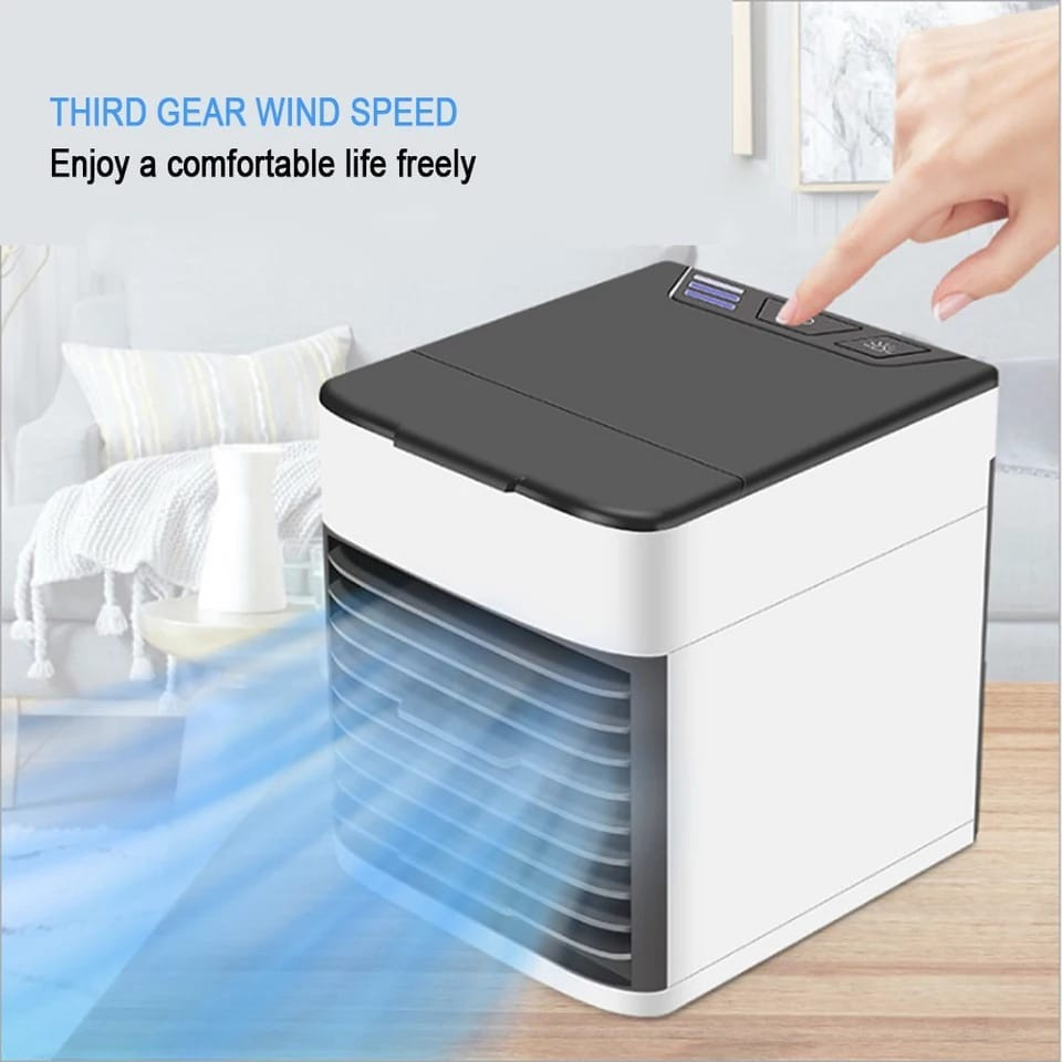 Mini Ar Condicionado Portátil Arctic Air – Climatizador, Umidificador e Luz LED – Compacto, Silencioso e Econômico – Ide