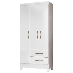 Guarda Roupa Infantil Lima 3 Portas Branco Flex - Moval
