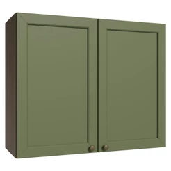 Armário Aéreo 80 cm 2 Portas Rustic/Verde Vik Madesa