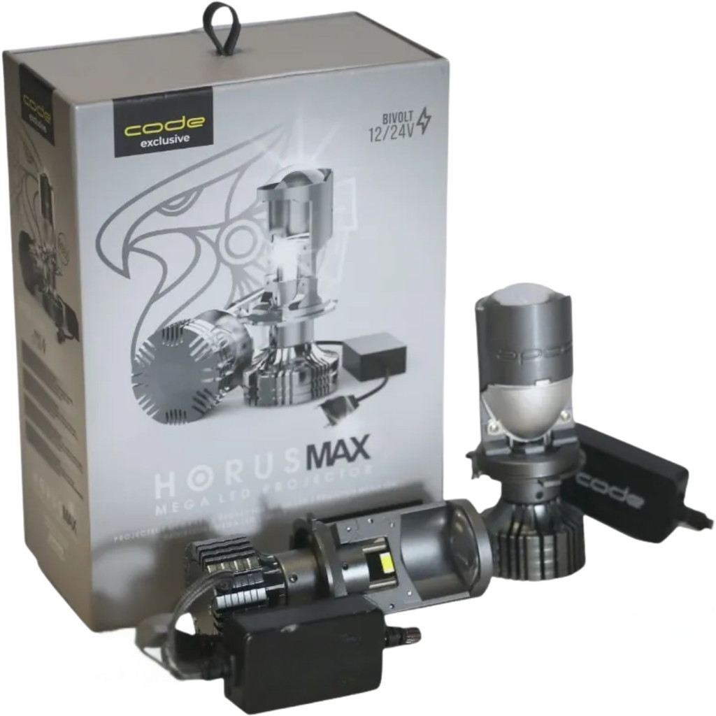 Lampada Automotiva Mega Led Projector Horus 12v 6000k 9005 9006 Caixa Com 2 Marca Code