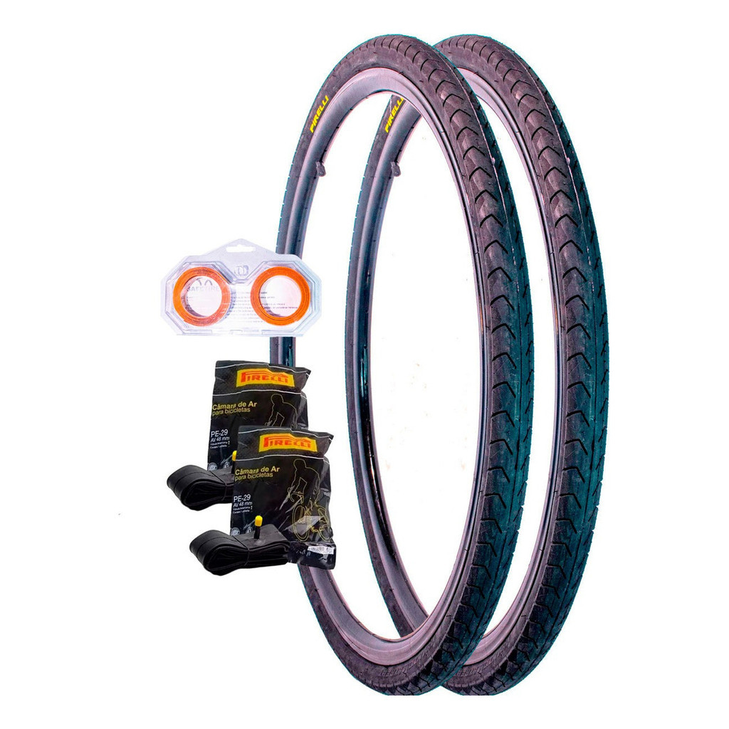 Par Pneu Pirelli 700x38 Phantom 29+ 2 Câmara Pirelli +2 Fita em Oferta na Shopee