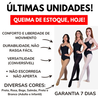 Meia Calça de Ballet Conversível Fio 80 Suplex Adulto ou/e Infantil, Meia Calça de Ballet Suplex Profissional e Durável em Oferta na Shopee