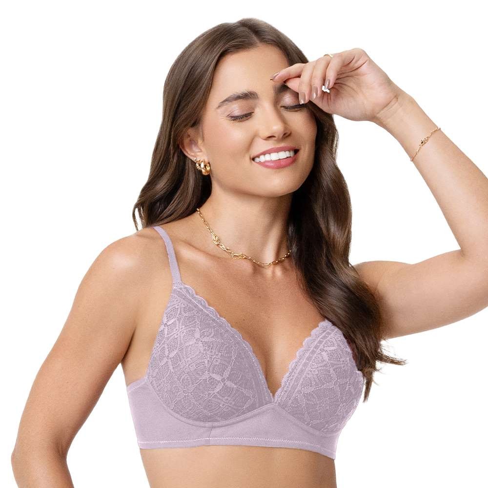 Imagem Sutiã Triângulo com Renda Lilás Matte Zee Rucci