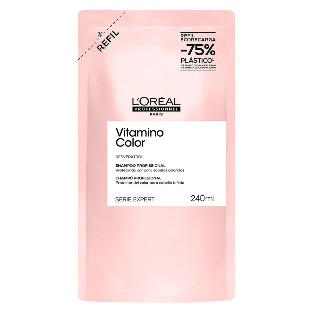 REFIL SHAMPOO VITAMINO COLOR LORÉAL PROFESSIONNEL SERIE EXPERT 240ML em Oferta na Shopee