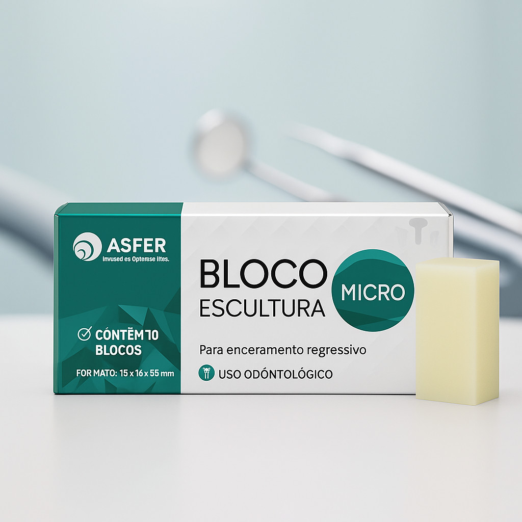 Bloco Escultura Micro Asfer 15x15x35mm Caixa Com 10 Unidades Asfer