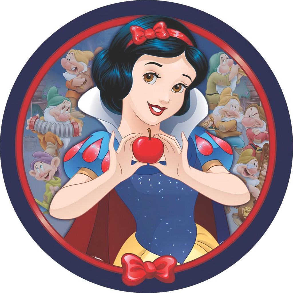 Capa de Painel Redondo Branca de Neve Sete Anões Princesas Baby Tecido Sublimado Vários Modelos 1,50x1,50 e 50x50 em Oferta na Shopee