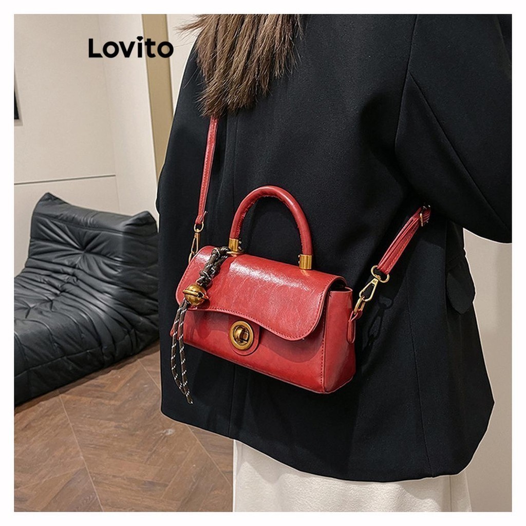 (Trendy) Lovito Elegante Portátil Pequena Bolsa Quadrada Menina Pequena bolsa de ombro para Mulheres LFA60079 - Women Bags