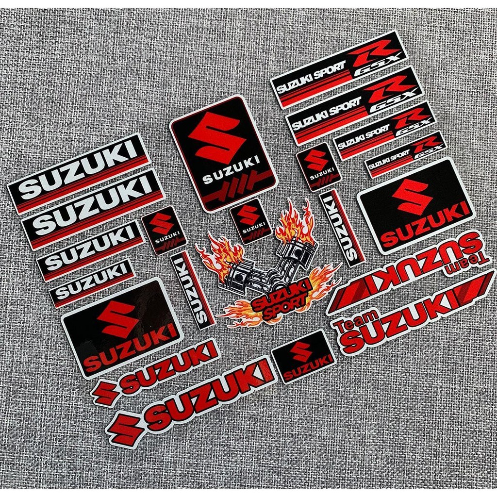 Adesivos De Vinil SUZUKI Decalques À Prova D'água Capa Arranhões Logotipo Para GSX250 Smash115 Raider R150 BURGMAN GSX-R