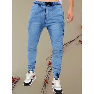Calça Jogger Jeans Masculina Azul Marmorizado em Oferta na Shopee