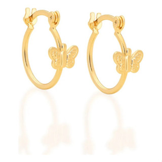 Brinco Folheado Ouro Não Causa Alergia Infantil Meia Argola 525241 em Oferta na Shopee