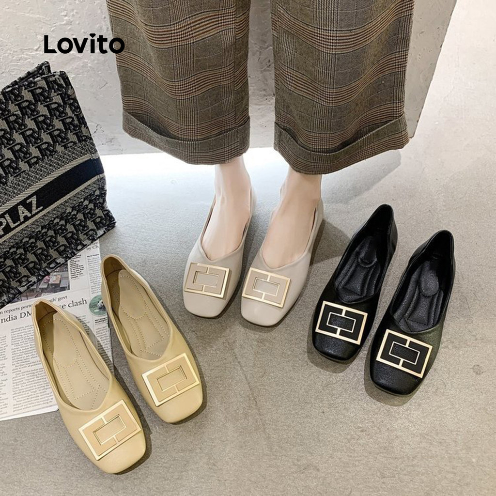 Lovito Sapatilhas de Balé Elegantes para Deslocamentos Clássicas e Versáteis para Mulheres LFA90210 em Oferta na Shopee