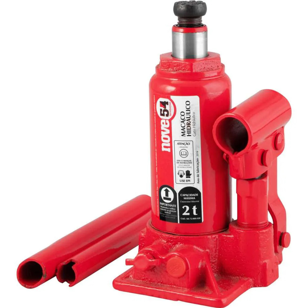 Macaco Hidráulico Tipo Garrafa 2 Toneladas Nove54 em Oferta na Shopee