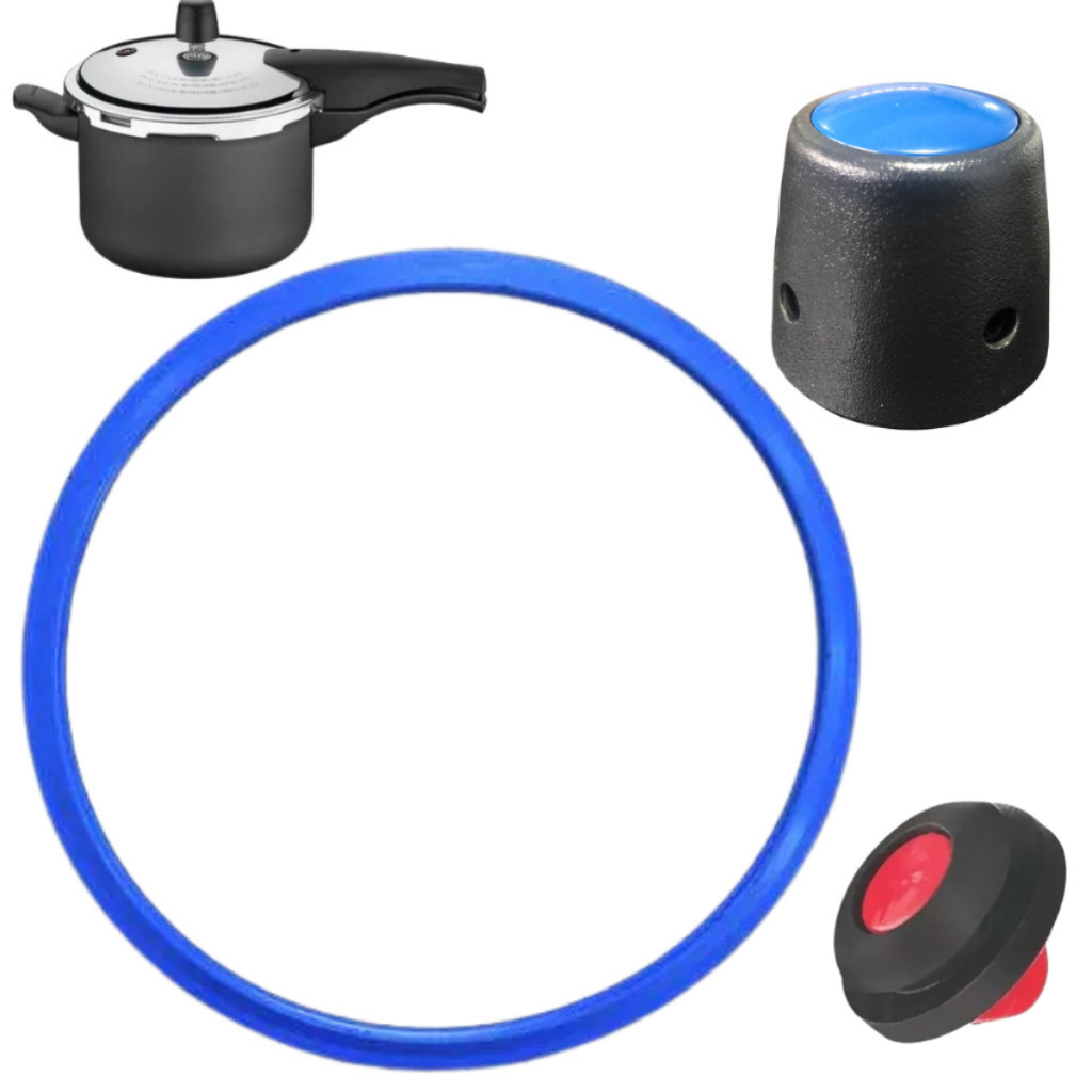 Kit Reparo 3 Pçs Panela de Pressão Tramontina Vancouver Borracha Vedação Pino Peso Válvula Segurança
