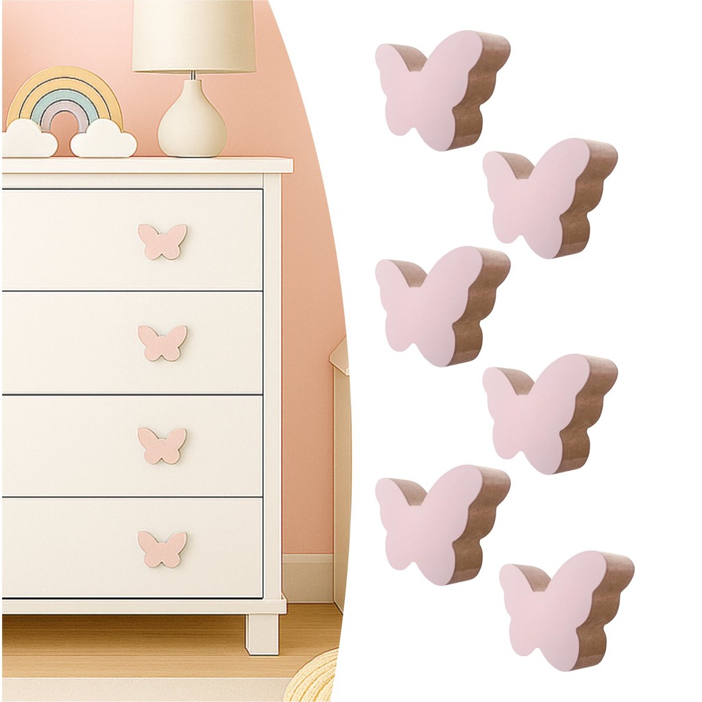 12 Puxadores Borboleta Infantil Porta Gaveta Cômoda Móveis em Oferta na Shopee