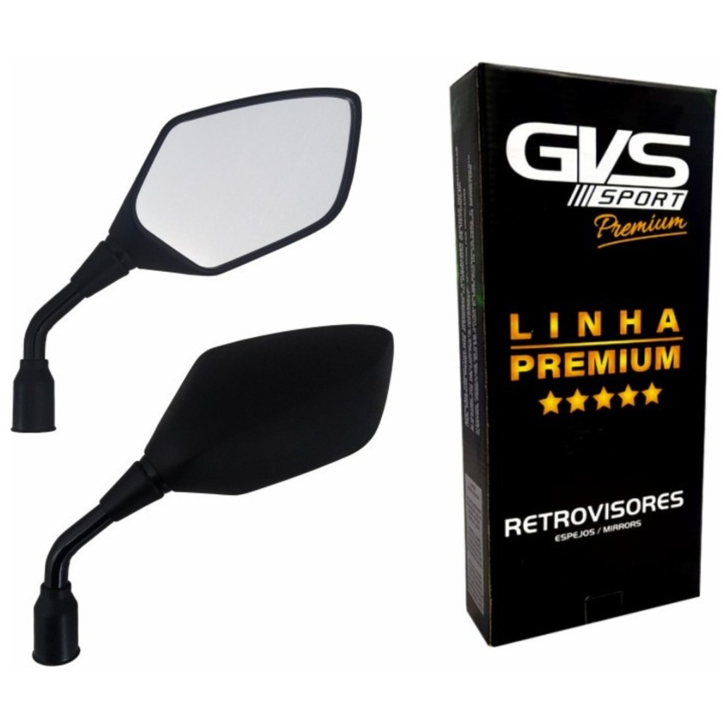 Retrovisor Moto Honda Elite XRE300 Rosca M8 Inversa Lente Convexa Gvs Premium - 8241 em Oferta na Shopee