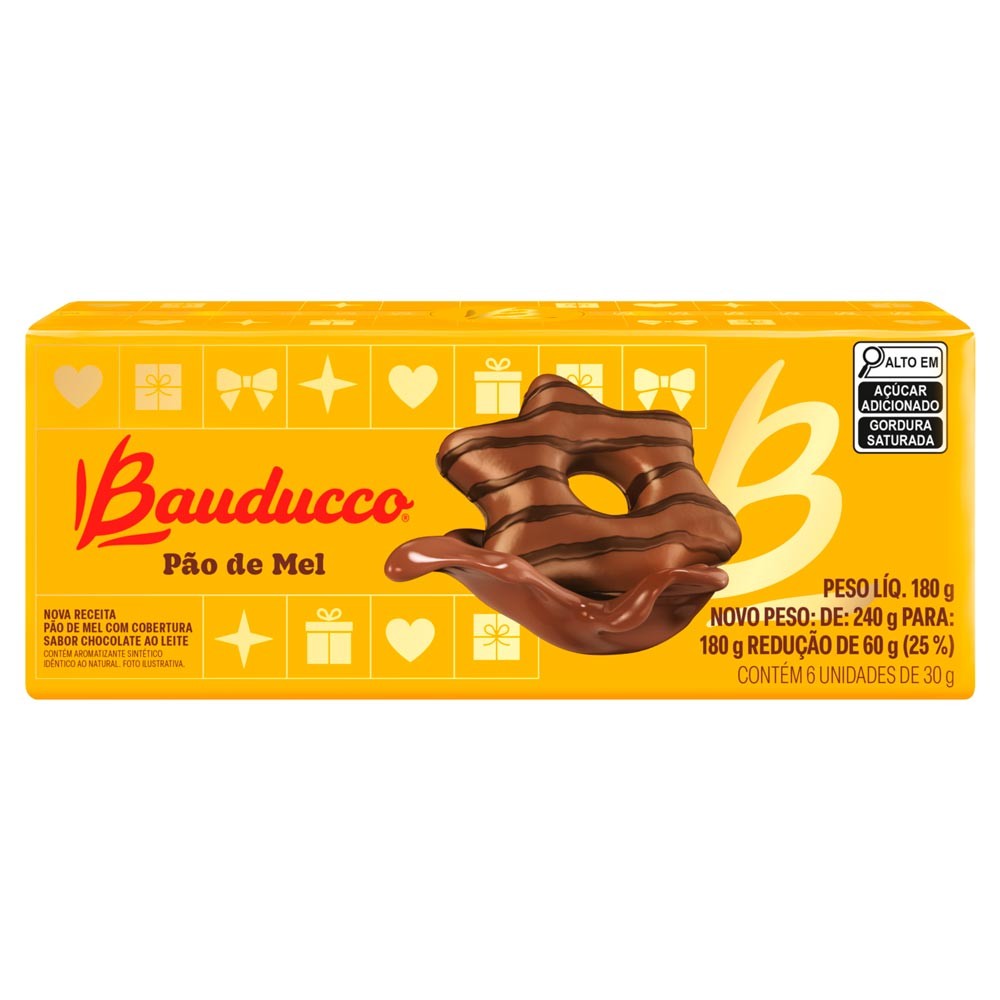 Pão de Mel Bauducco Chocolate ao Leite 180g - Food & Beverages