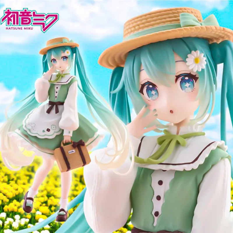 18cm Hatsune Miku Anime Figura Moda País Estatueta De Ação Vocaloid Coletor Modelo Desktop Boneca Brinquedo