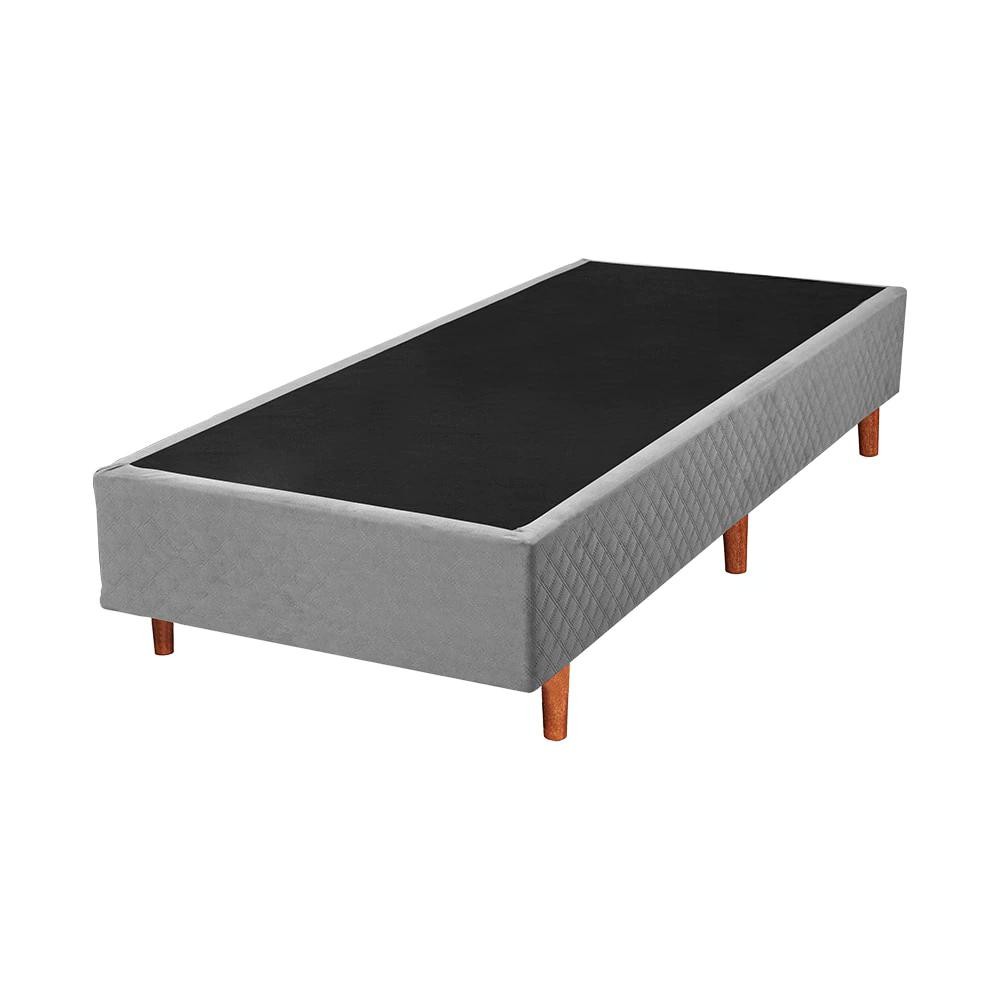 Base Box Cristalflex 79x24 Suede Cinza Suporte e Design Moderno para Colchão em Oferta na Shopee