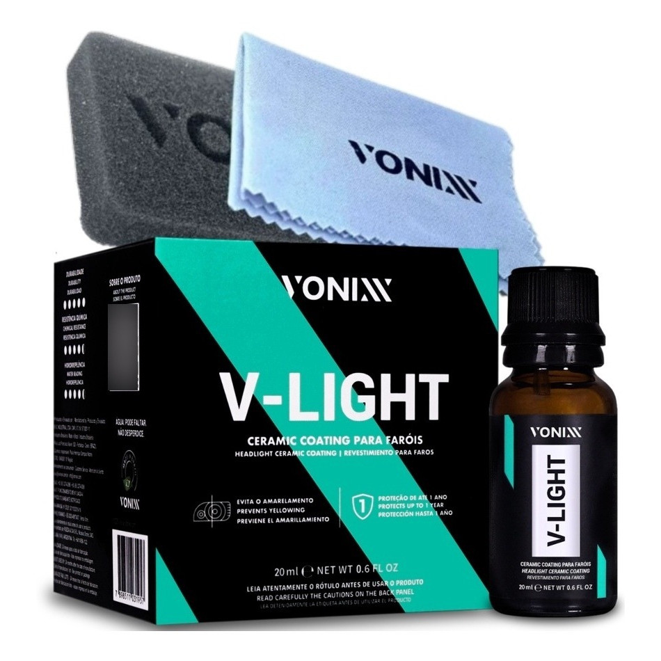 Vitrificador Restaurador Para Faróis V-light 20ml Vonixx em Oferta na Shopee
