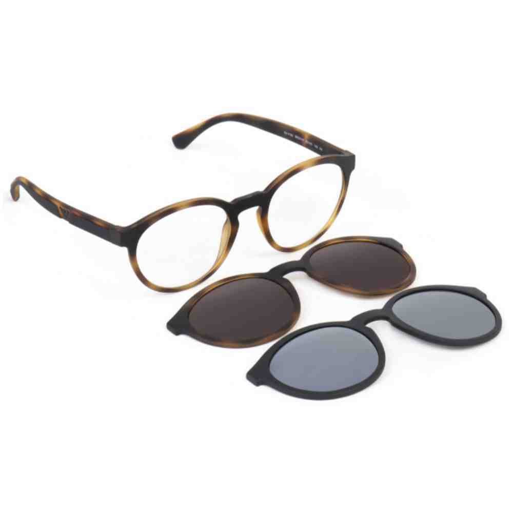 Óculos Clip-On 2 em 1 Emporio Armani Havana 0EA4152 58021W52