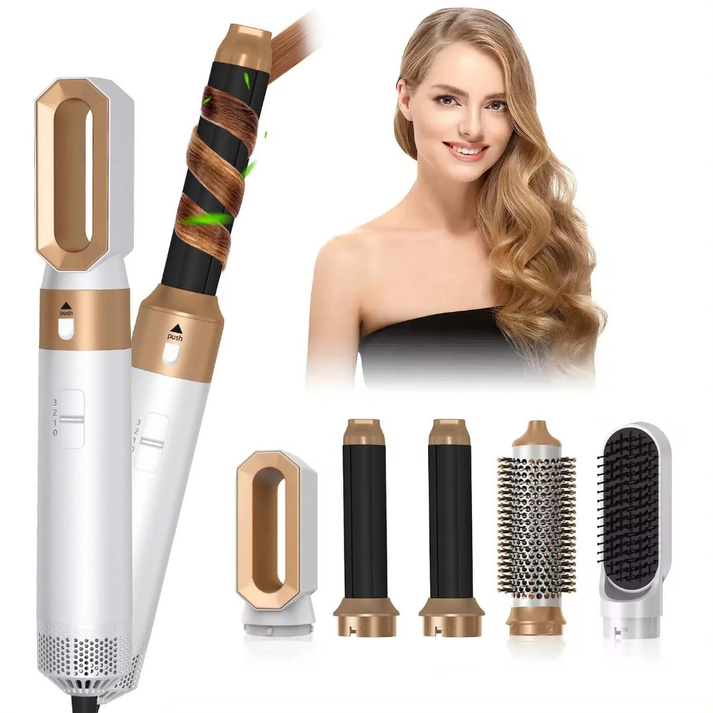 Escova Secadora 5 em 1 Modeladora Profissional Alisadora de Cabelo Anti Frizz INVICTUS em Oferta na Shopee