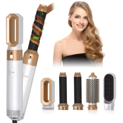 Escova Secadora 5 em 1 Modeladora Profissional Alisadora de Cabelo Anti Frizz Pepe Shop