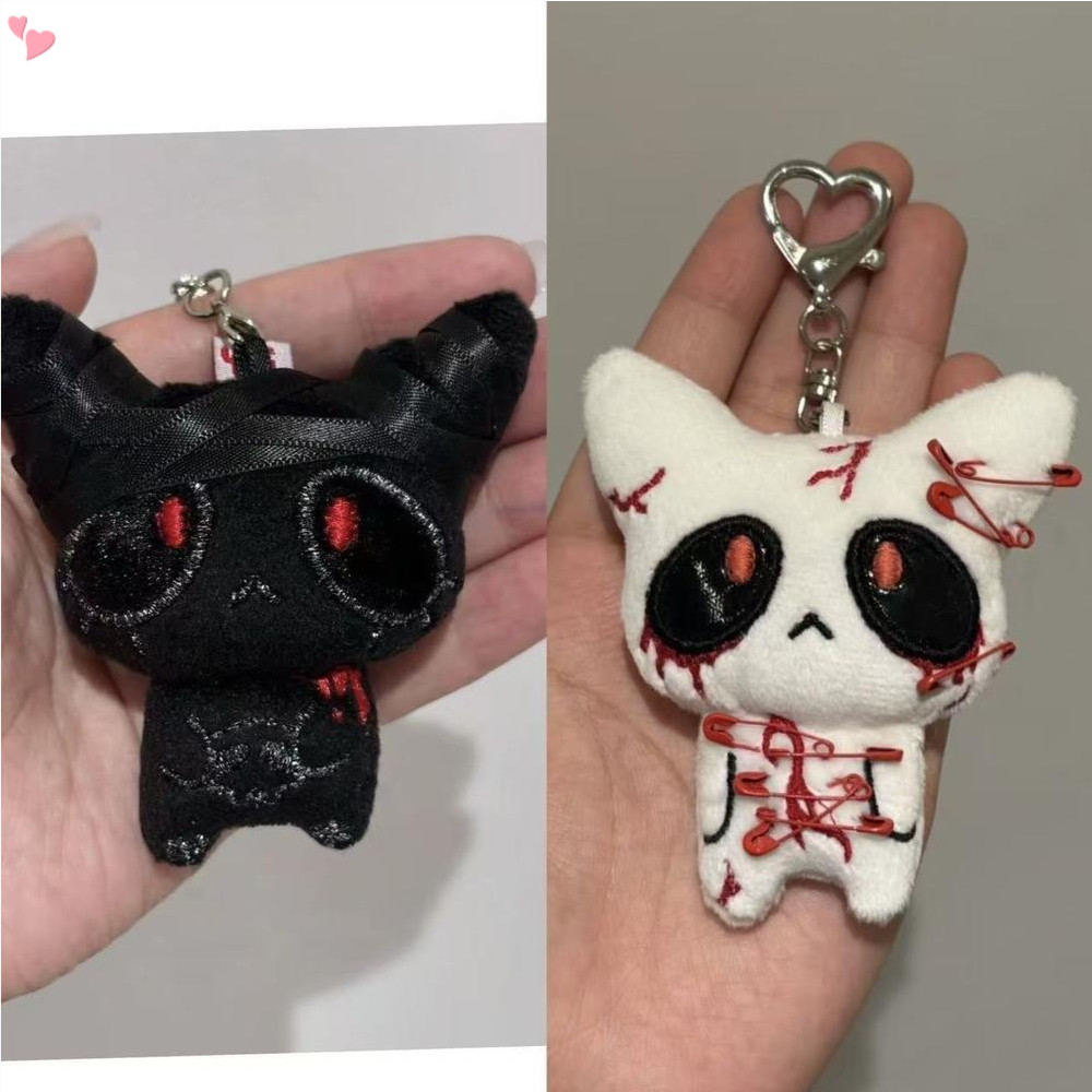 Halloween Horror Chaveiro De Pelúcia Assustador Monstro Sangrento Boneca Goth Saco Charme Acessórios Assustadores Para M