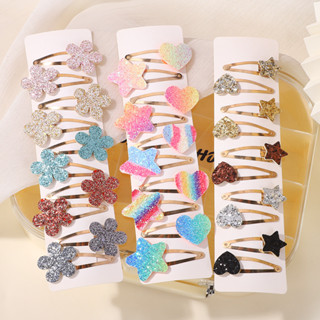 16/20 Pçs Glitter Liga Geométrica Grampos De Cabelo Adorável Cinco Estrelas Pêssegos Forma Grampo Crianças Moda Hairbang em Oferta na Shopee