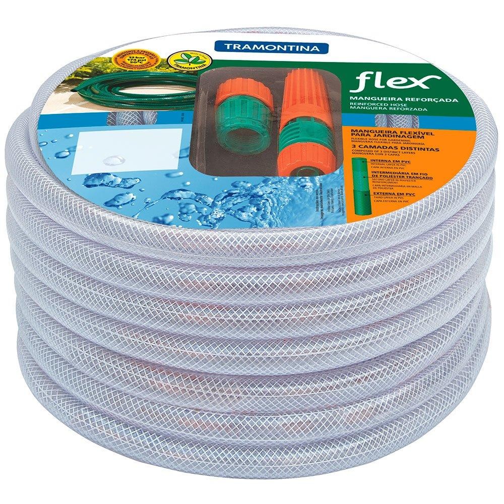 Mangueira Flex 20m Jardim Conector e Esguicho - Tramontina em Oferta na Shopee
