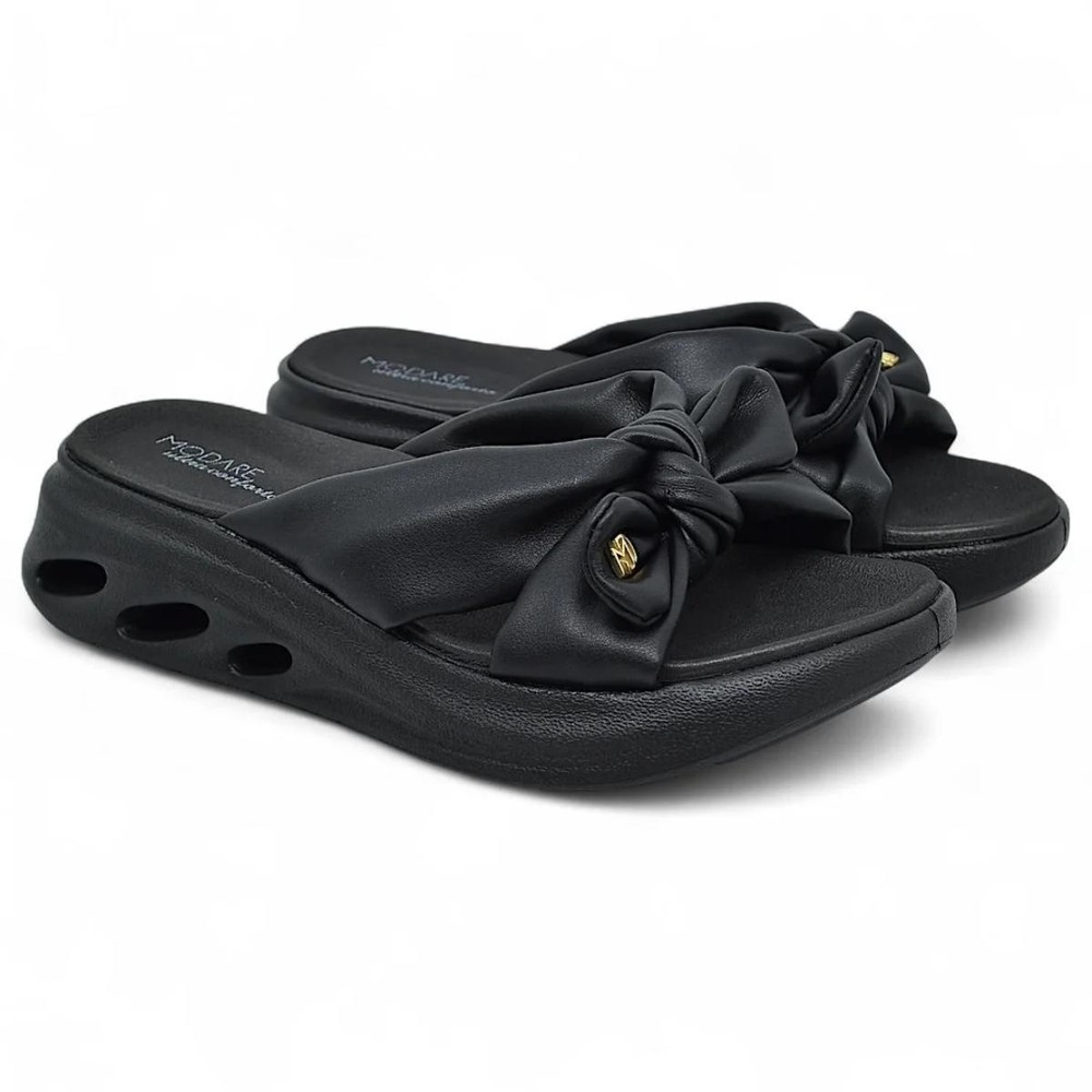 Tamanco Modare Plataforma Laço Feminino - Preto em Oferta na Shopee