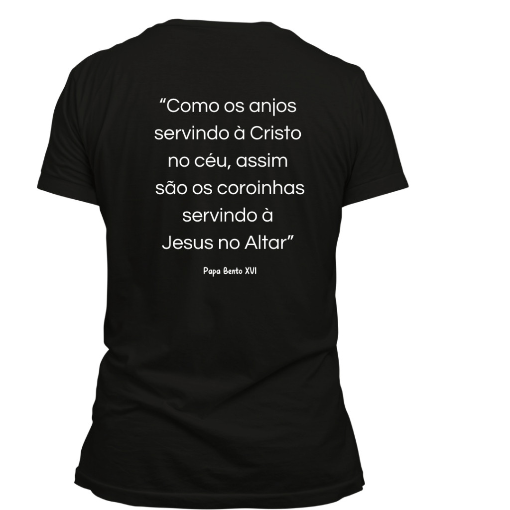 Camiseta Coroinha Católico | São Tarcísio | Frente e Costas - Unissex - 100% Algodão - Tam 2 ao GG — imagem 2 de 2