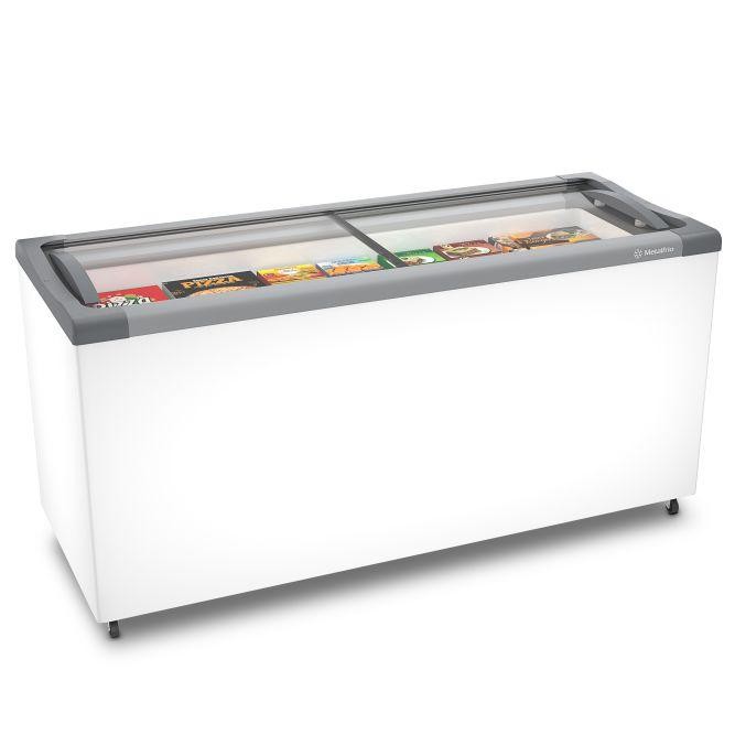 Freezer Horizontal Congelados Tampa Vidro 405/505L NF55 Metalfrio