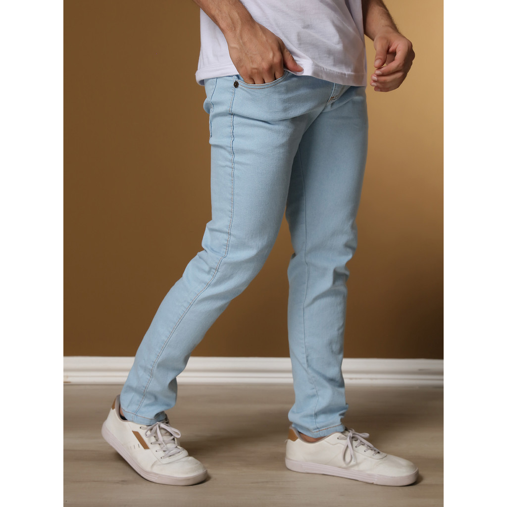 Calça Jeans Masculina Skinny Com Lycra Elastano Linha Premium