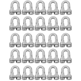 Kit Clips Grampo Para Cabo de Aço 1/4'' 1,0003 (Com 25 Unidades) - Nord em Oferta na Shopee