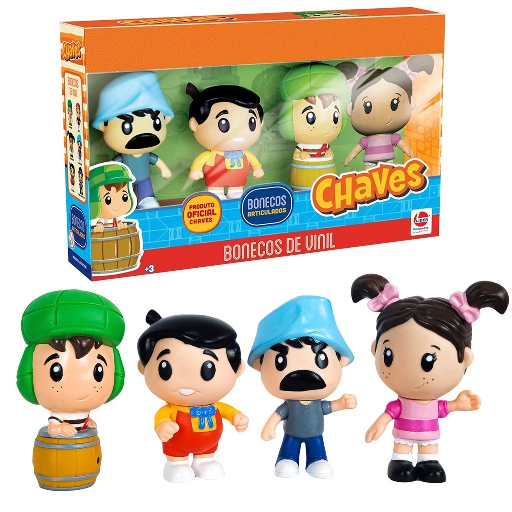 Bonecos Turma Do Chaves Nhonho Seu Madruga Pópis Brinquedo Decorativo Para Colecionar- Líder Brinquedos