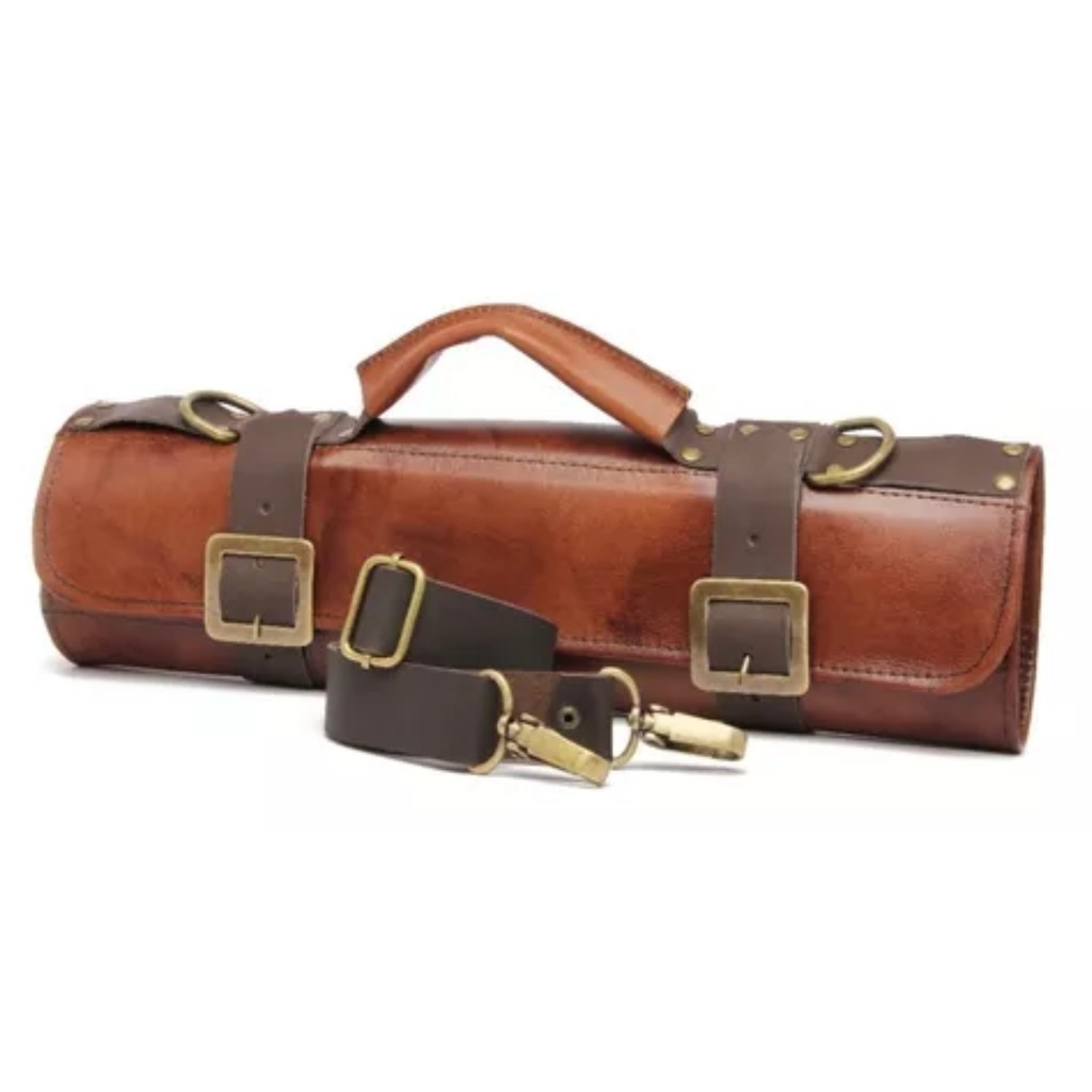 Estojo Para Facas Porta Faca Case De Facas Churrasco Couro Chef de Cozinha em Oferta na Shopee