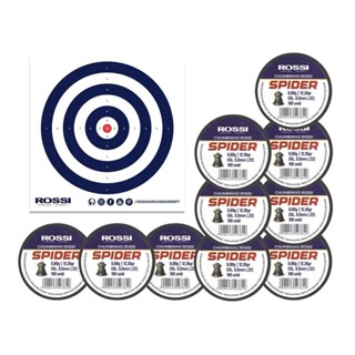 Kit 10 Cx Chumbinho Rossi Spider 5,5mm-100unds+Alvos em Oferta na Shopee